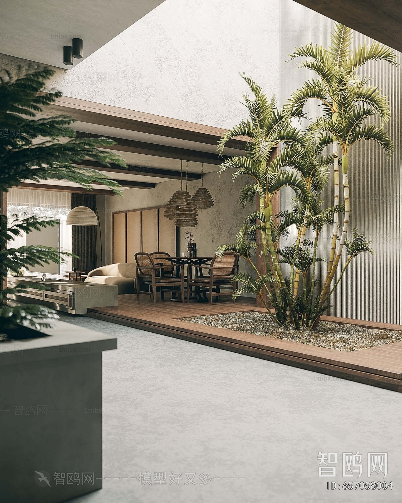 Wabi-sabi Style A Living Room