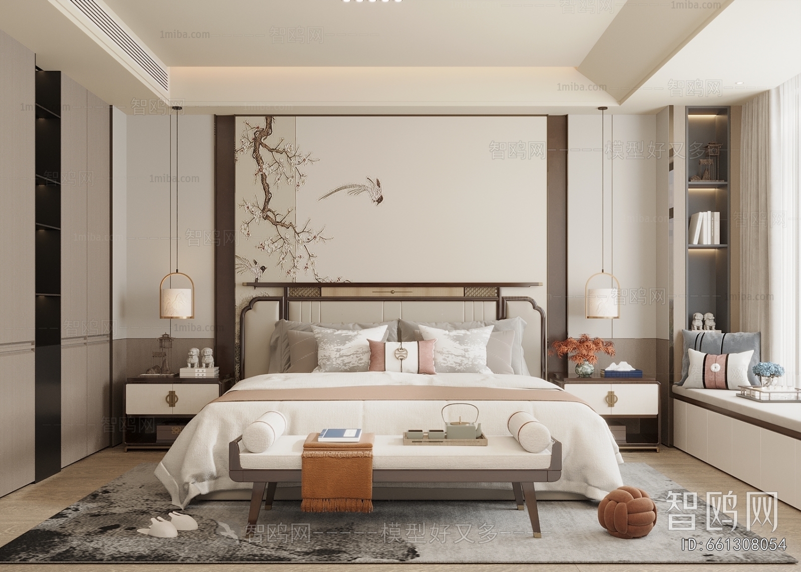 New Chinese Style Bedroom
