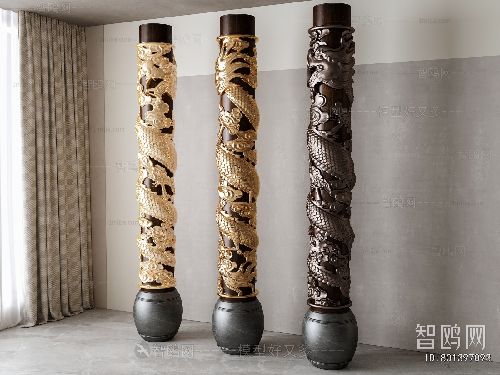 New Chinese Style Column