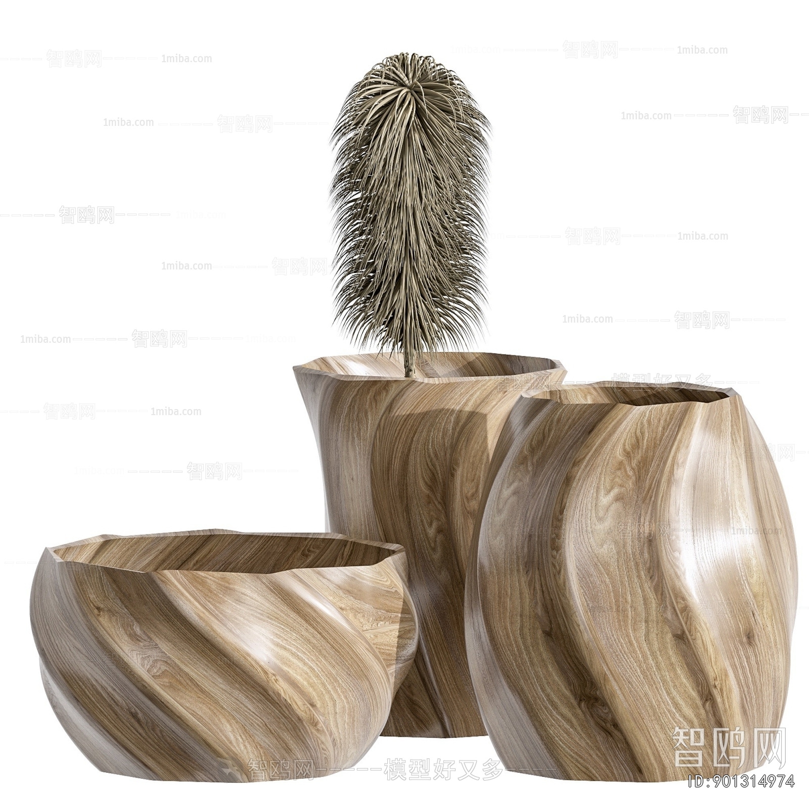 Modern Potted Green Plant