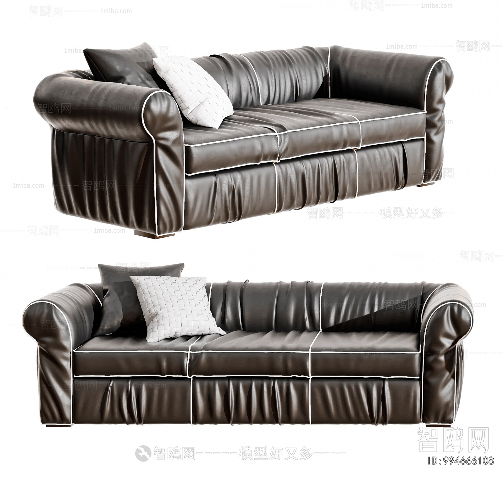 Nordic Style Three-seat Sofa