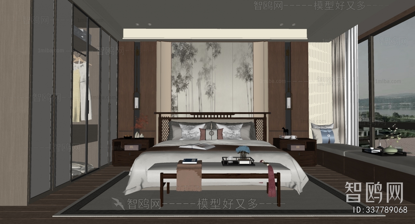 New Chinese Style Bedroom