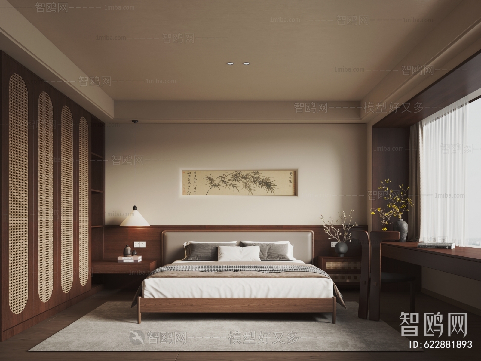 New Chinese Style Bedroom