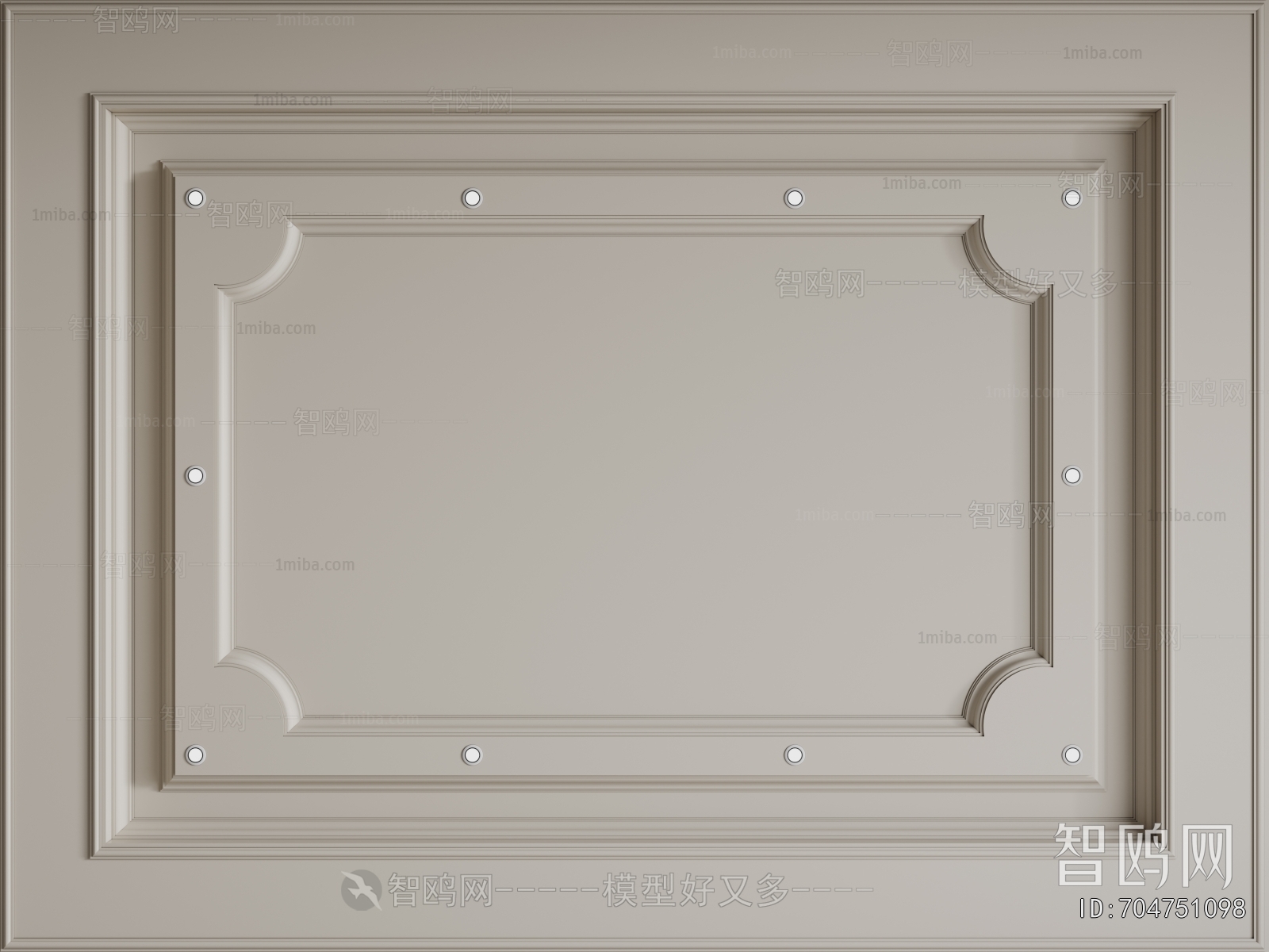 French Style Plaster Carved Top Plate