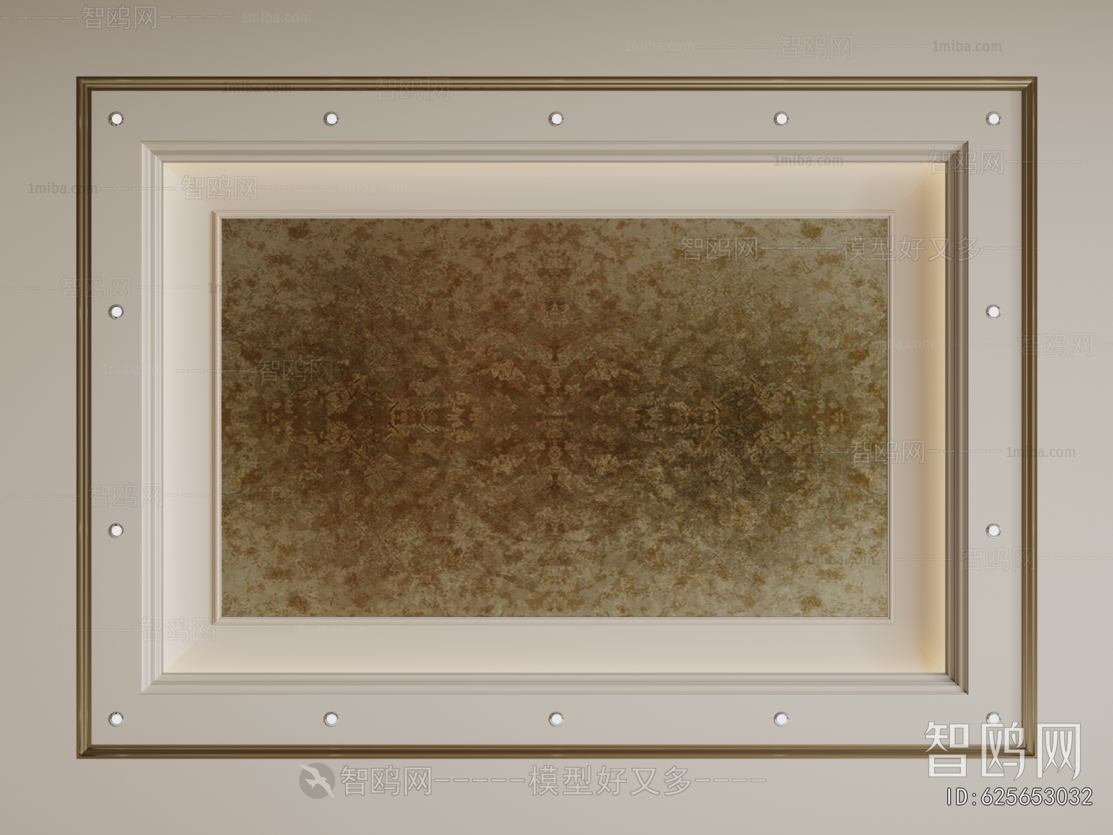 French Style Plaster Carved Top Plate