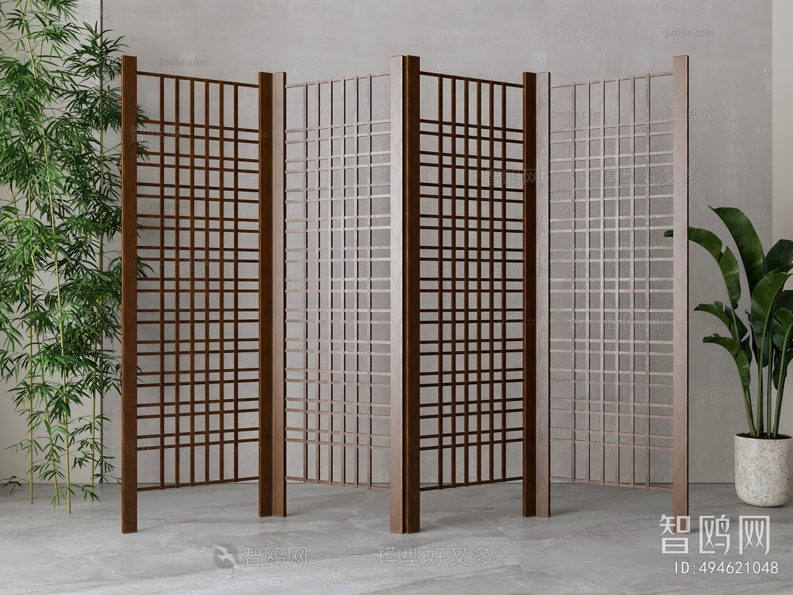 New Chinese Style Wooden Screen Partition