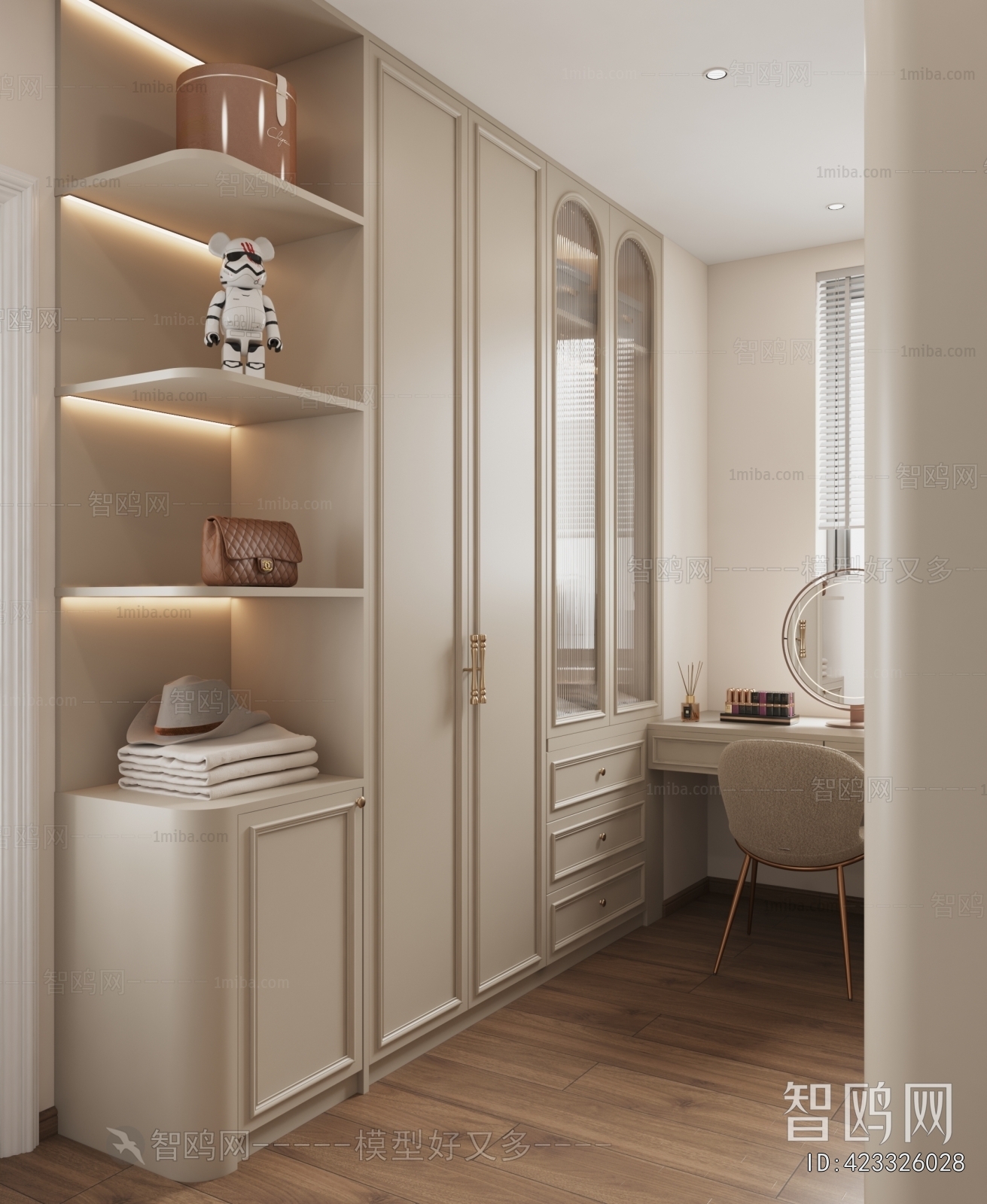French Style Clothes Storage Area