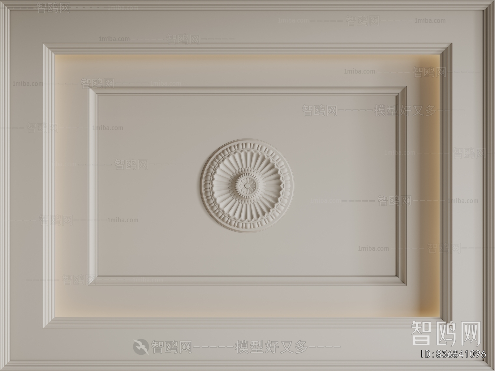 French Style Plaster Carved Top Plate