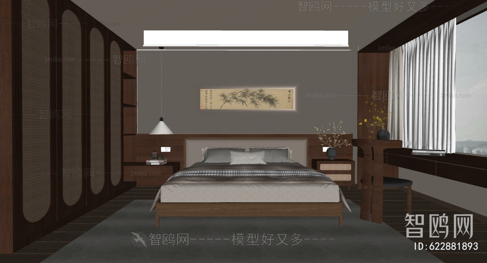 New Chinese Style Bedroom