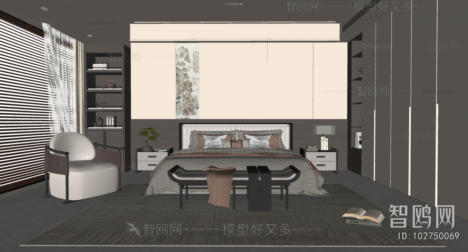 New Chinese Style Bedroom