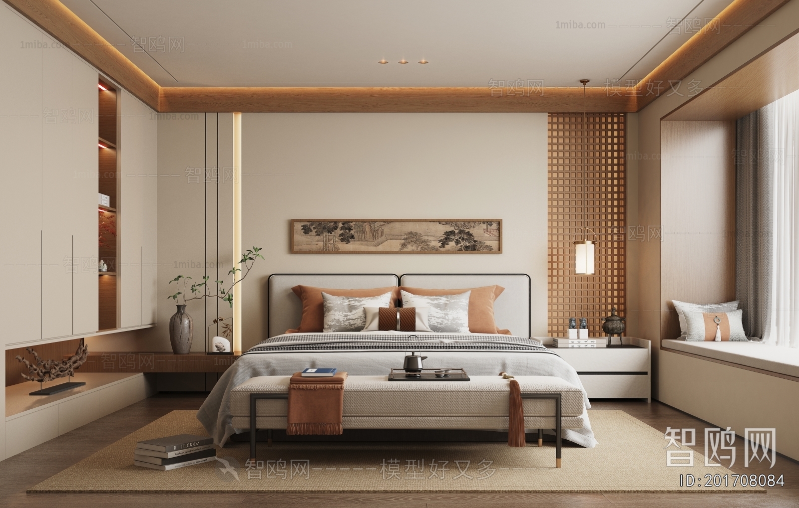 New Chinese Style Bedroom
