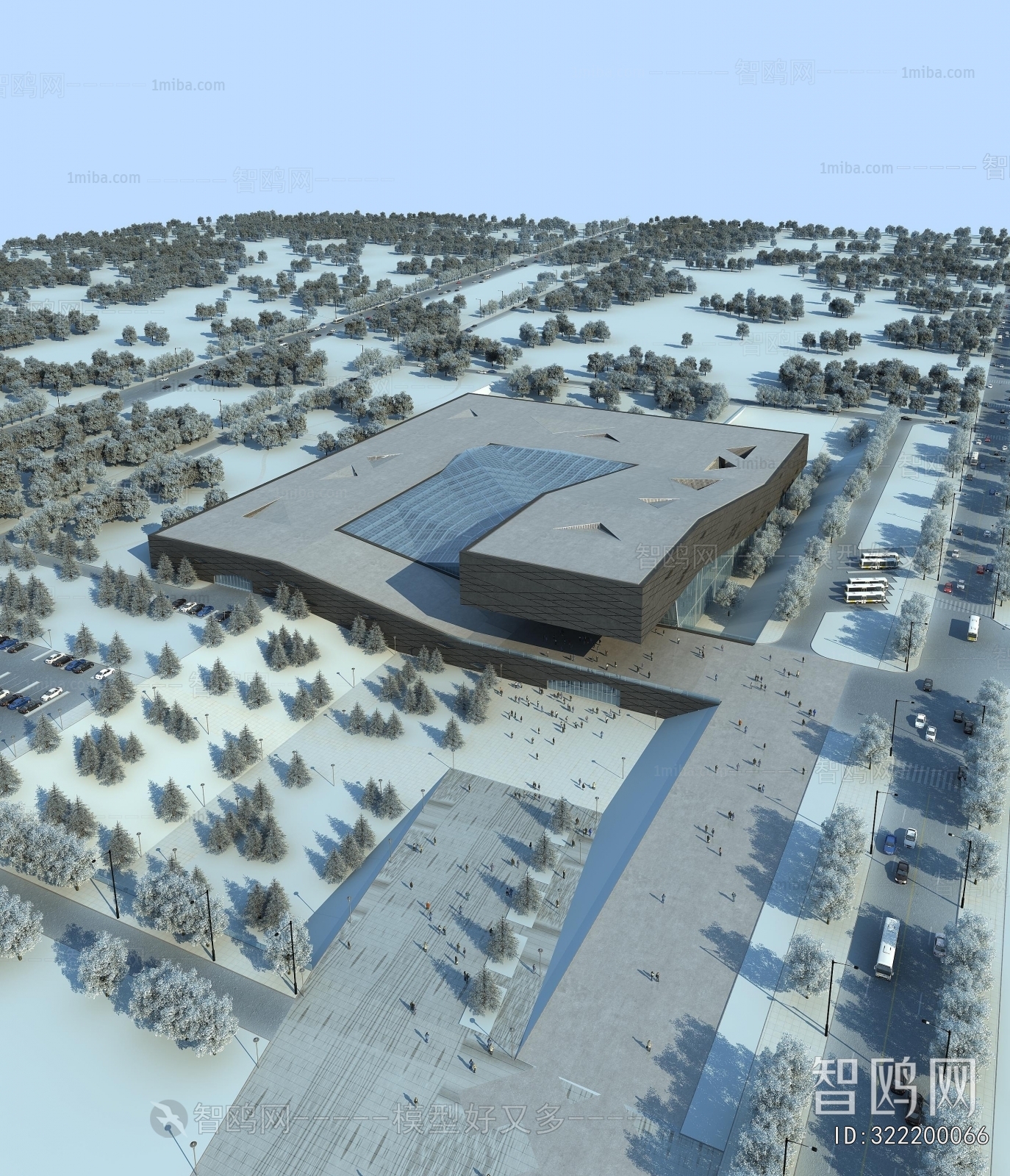 Modern Architectural Bird's-eye View Planning