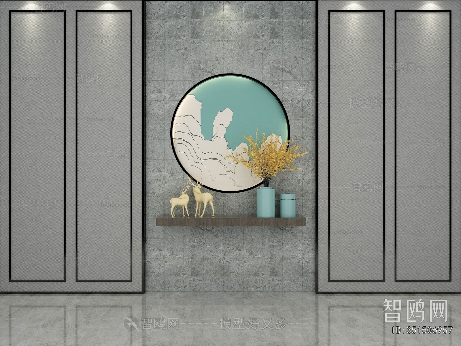 New Chinese Style TV Wall