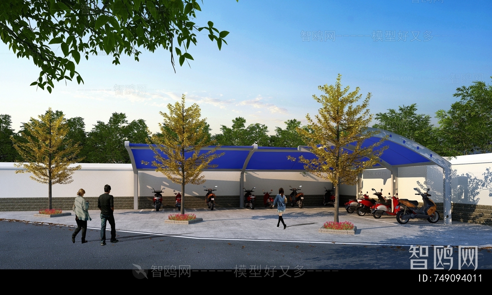 Modern Outdoor Parking Lot