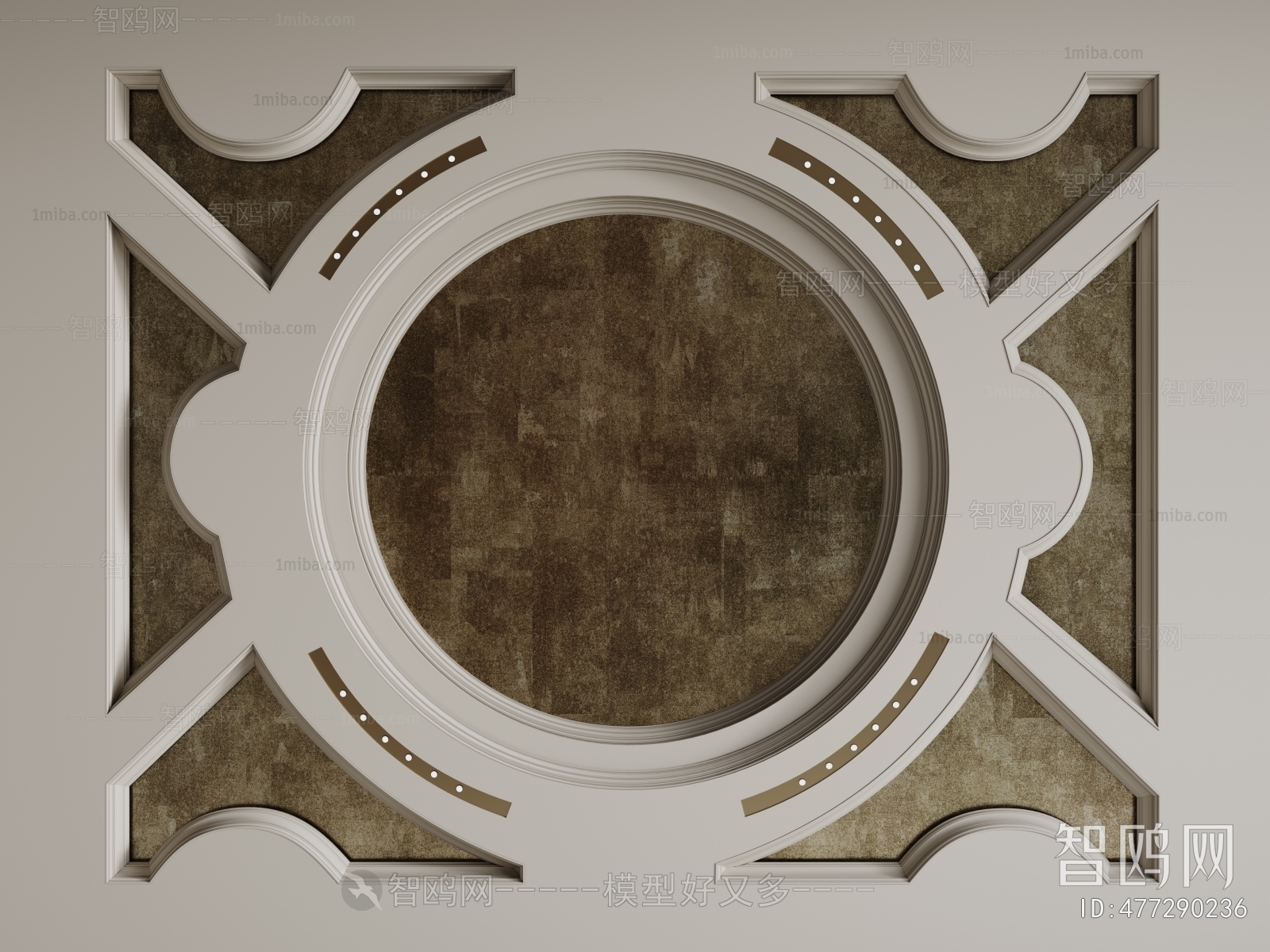 French Style Plaster Carved Top Plate