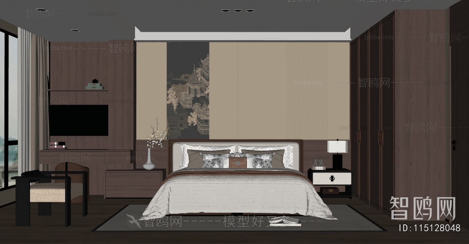 New Chinese Style Bedroom