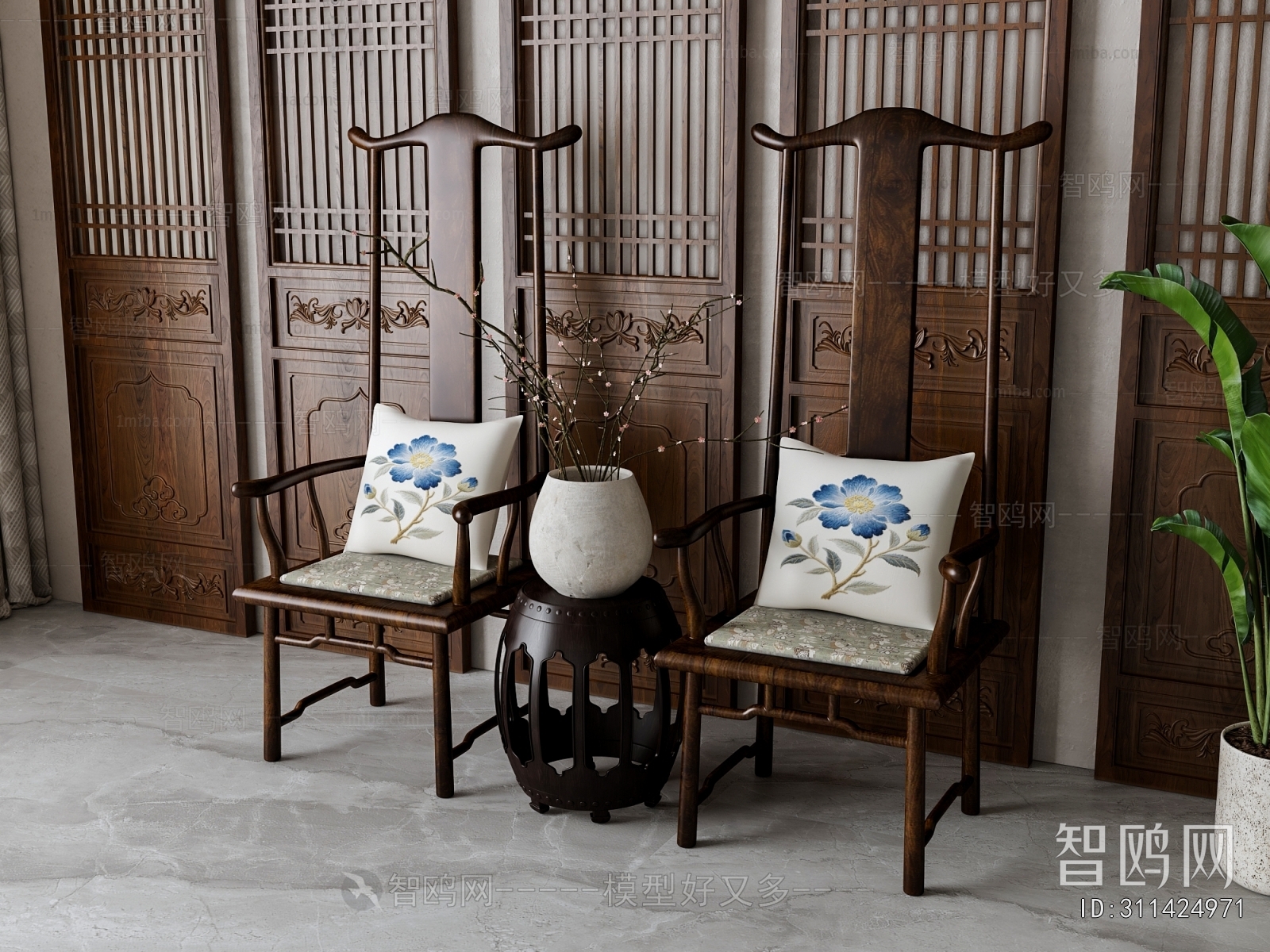 New Chinese Style Lounge Chair