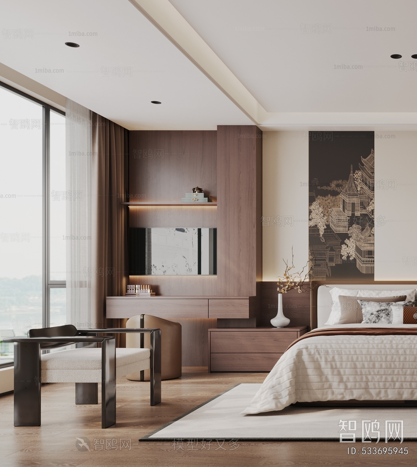 New Chinese Style Bedroom