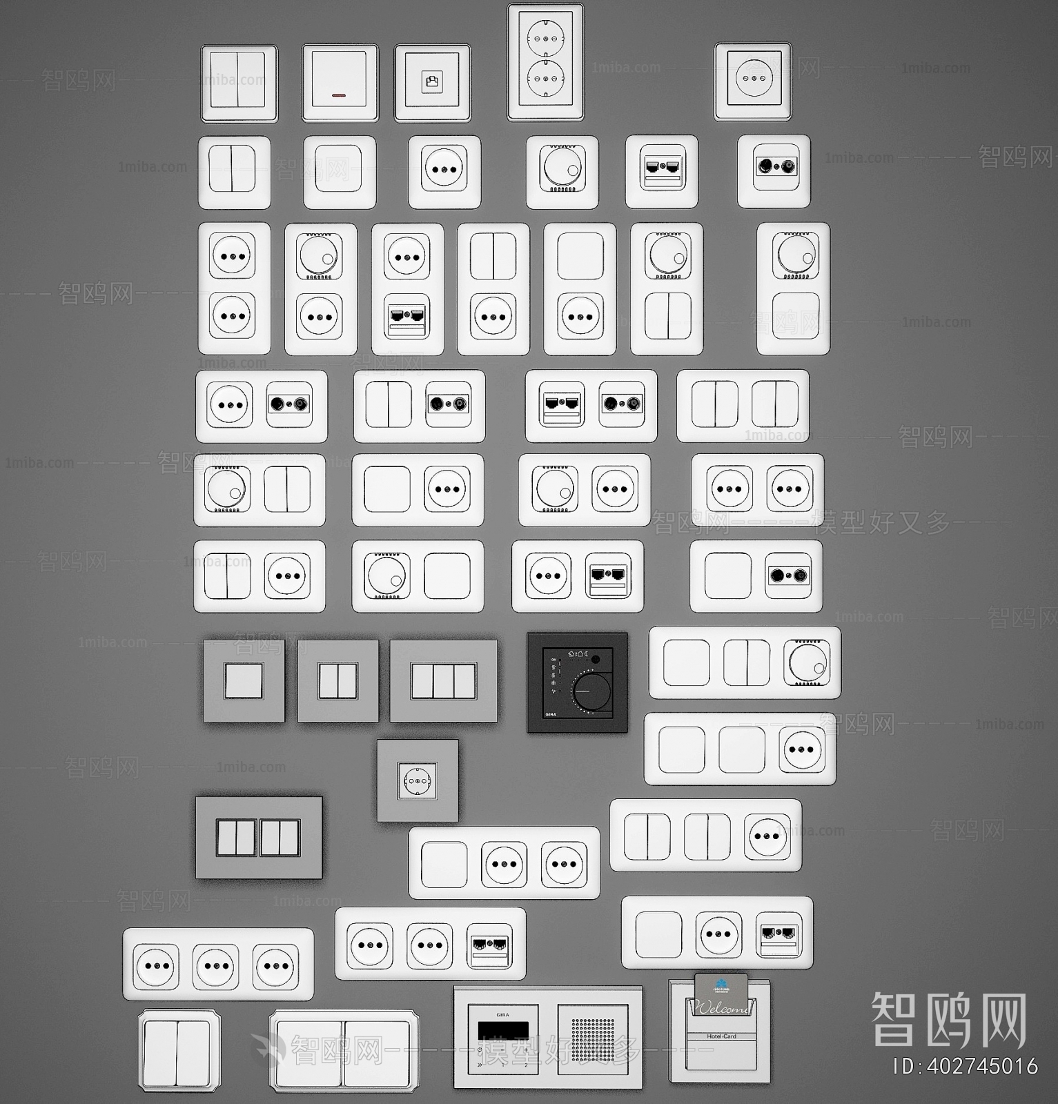 Modern Switch Socket Panel
