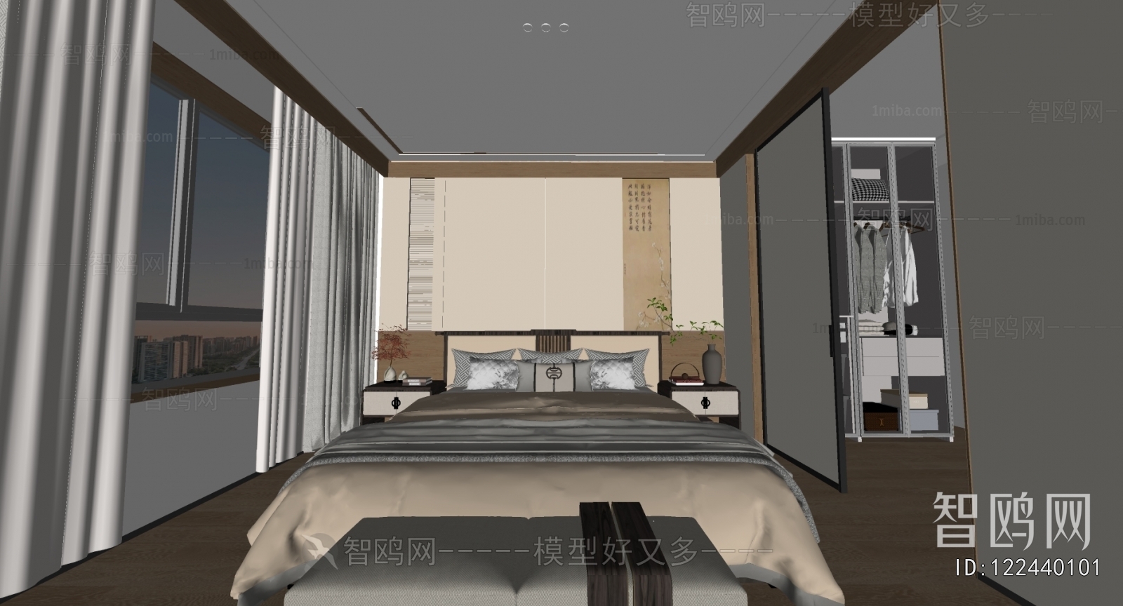 New Chinese Style Bedroom