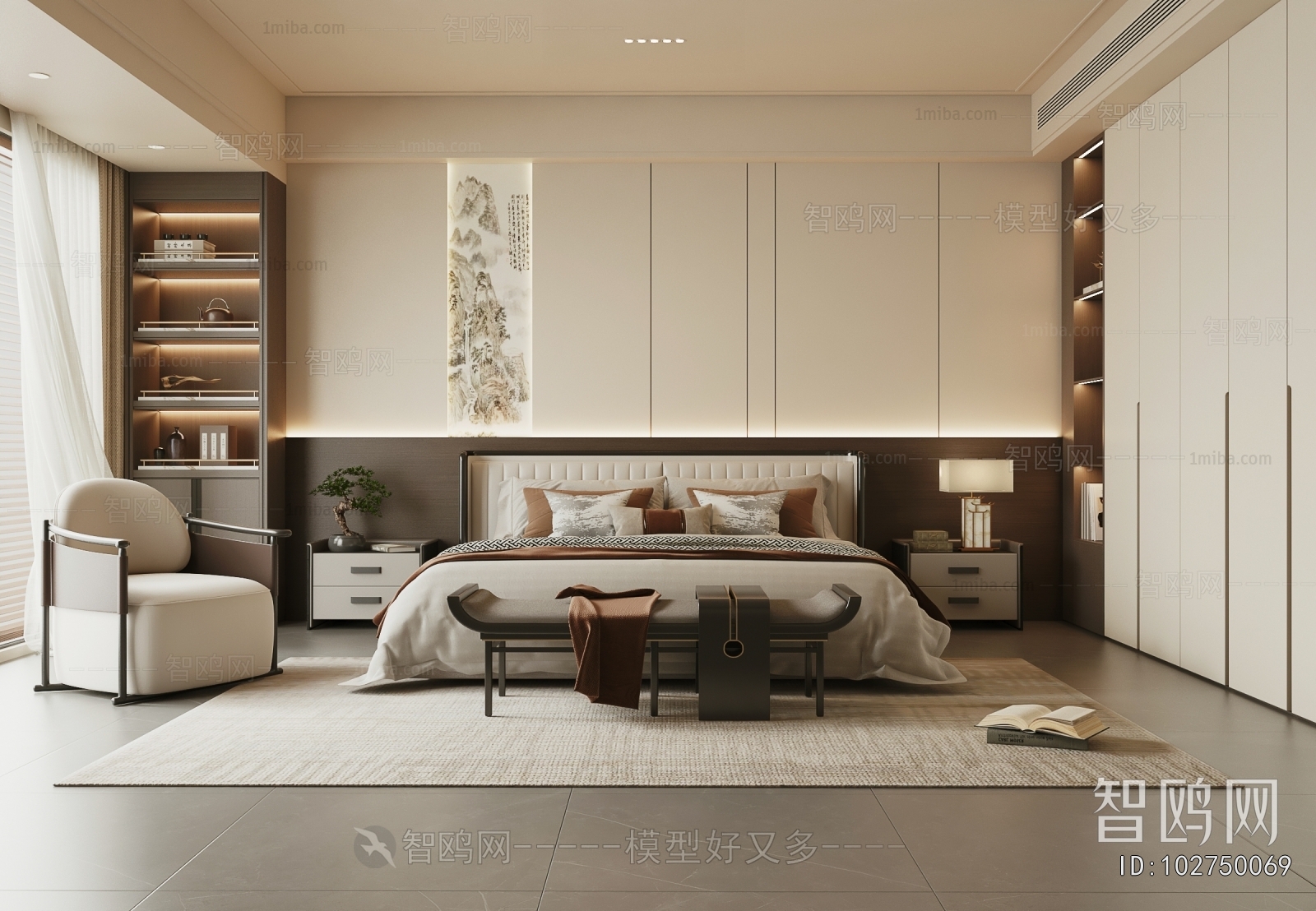 New Chinese Style Bedroom