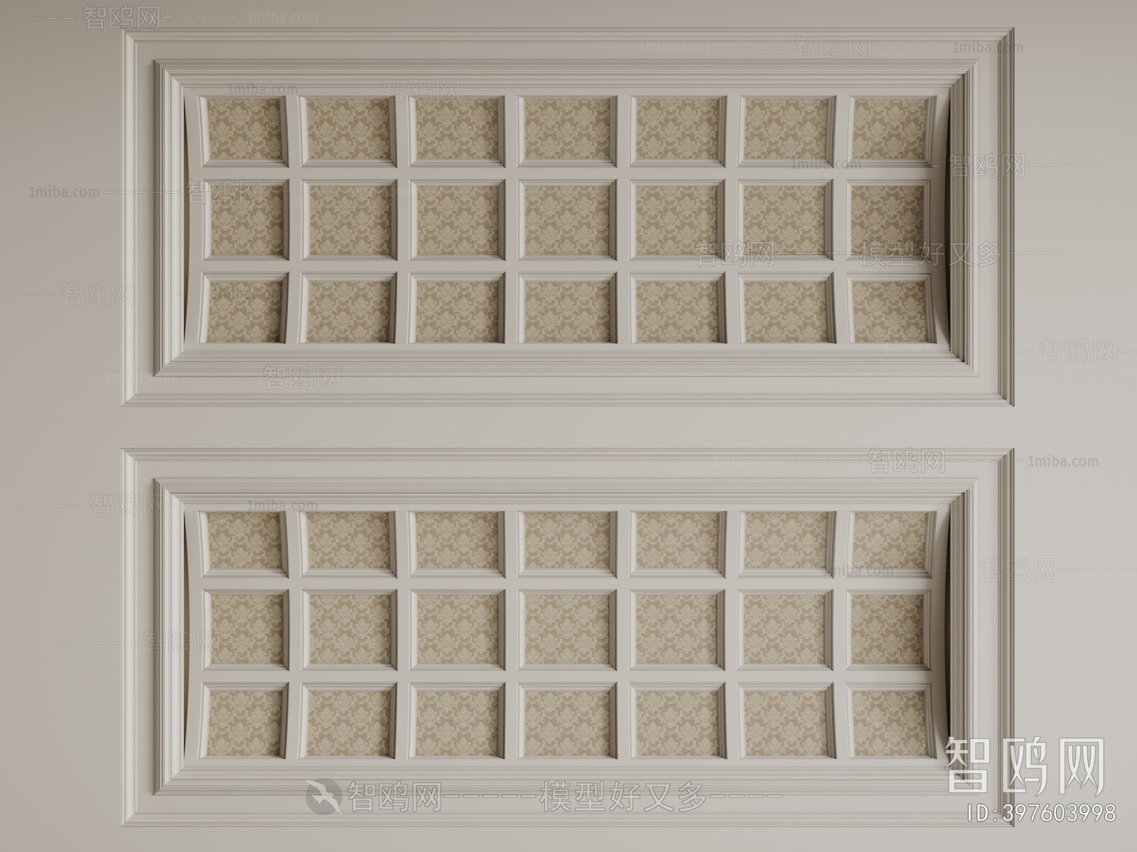 French Style Plaster Carved Top Plate