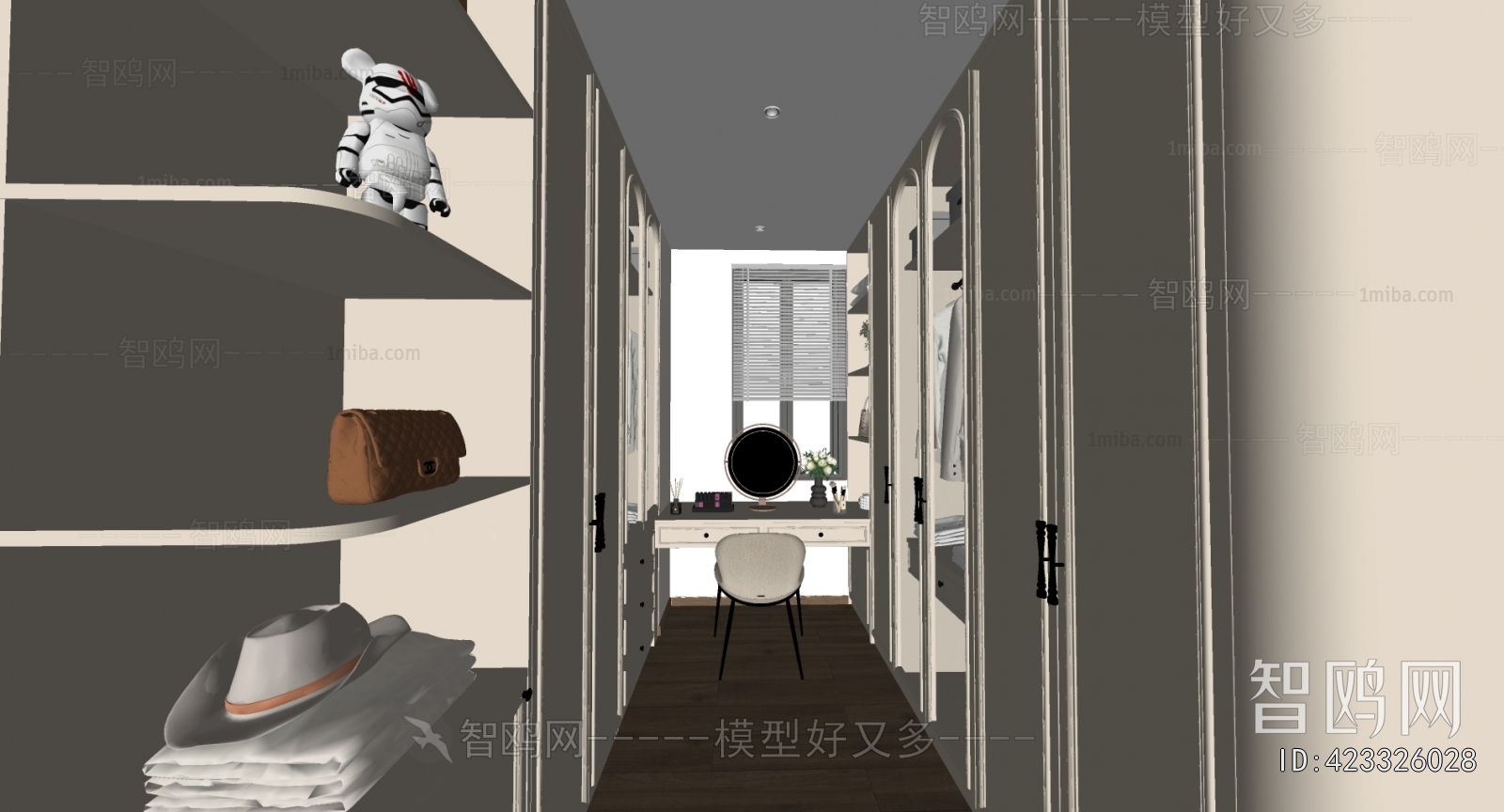 French Style Clothes Storage Area