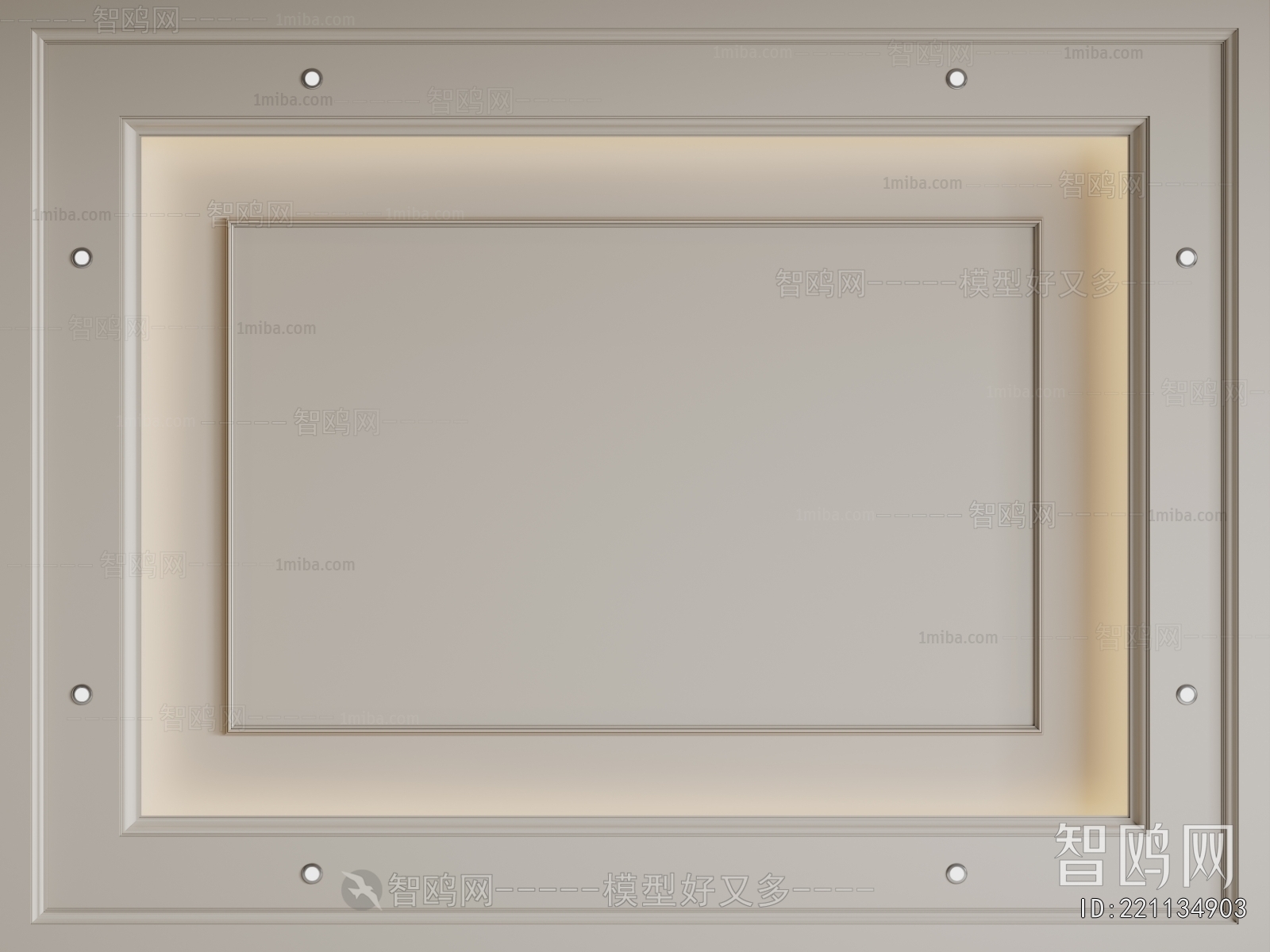 French Style Plaster Carved Top Plate