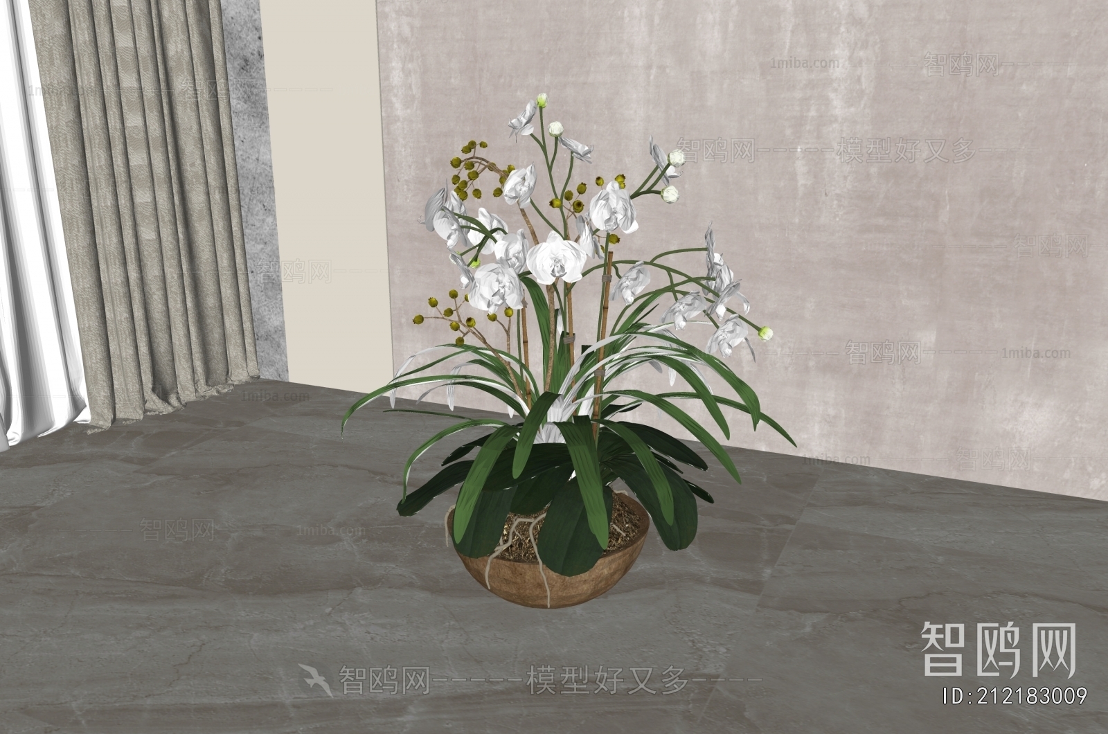 New Chinese Style Potted Green Plant