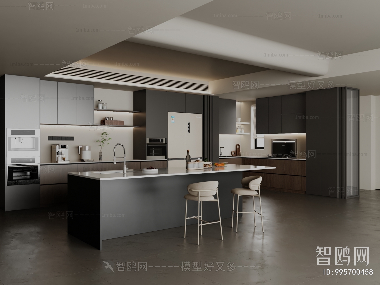 现代敞开式厨房餐厅