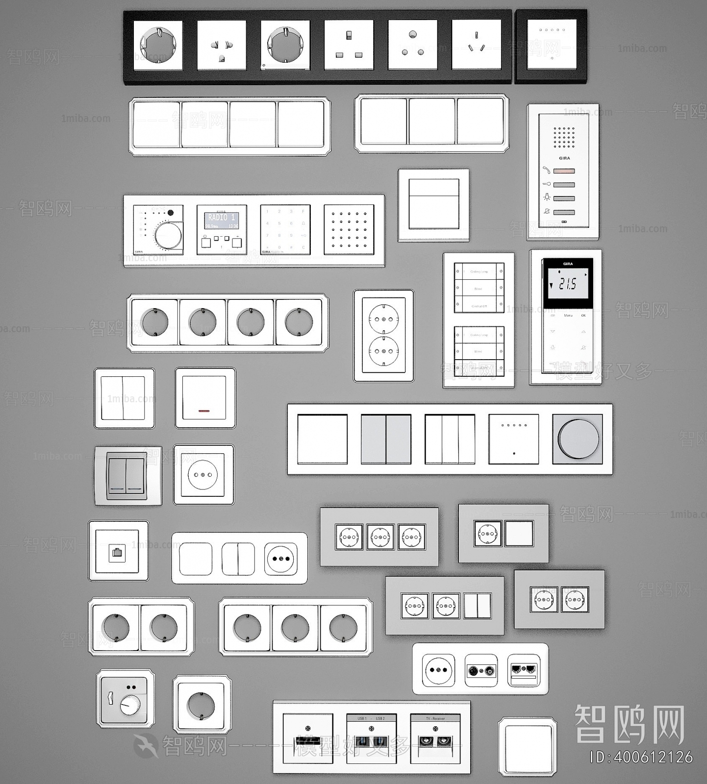 Modern Switch Socket Panel