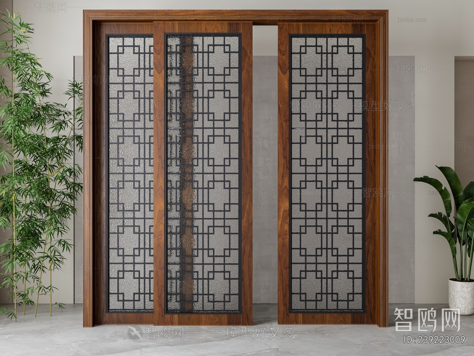 New Chinese Style Sliding Door