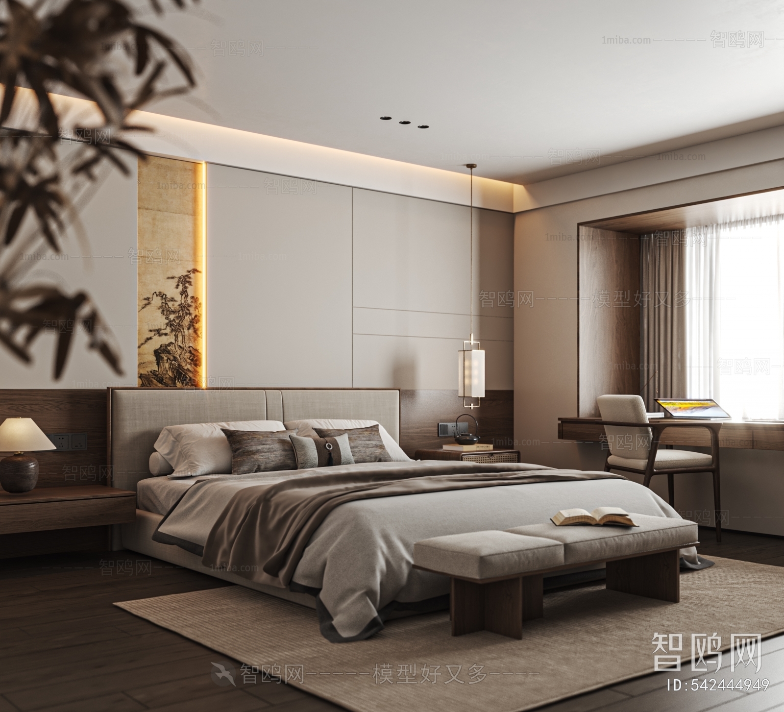 New Chinese Style Bedroom