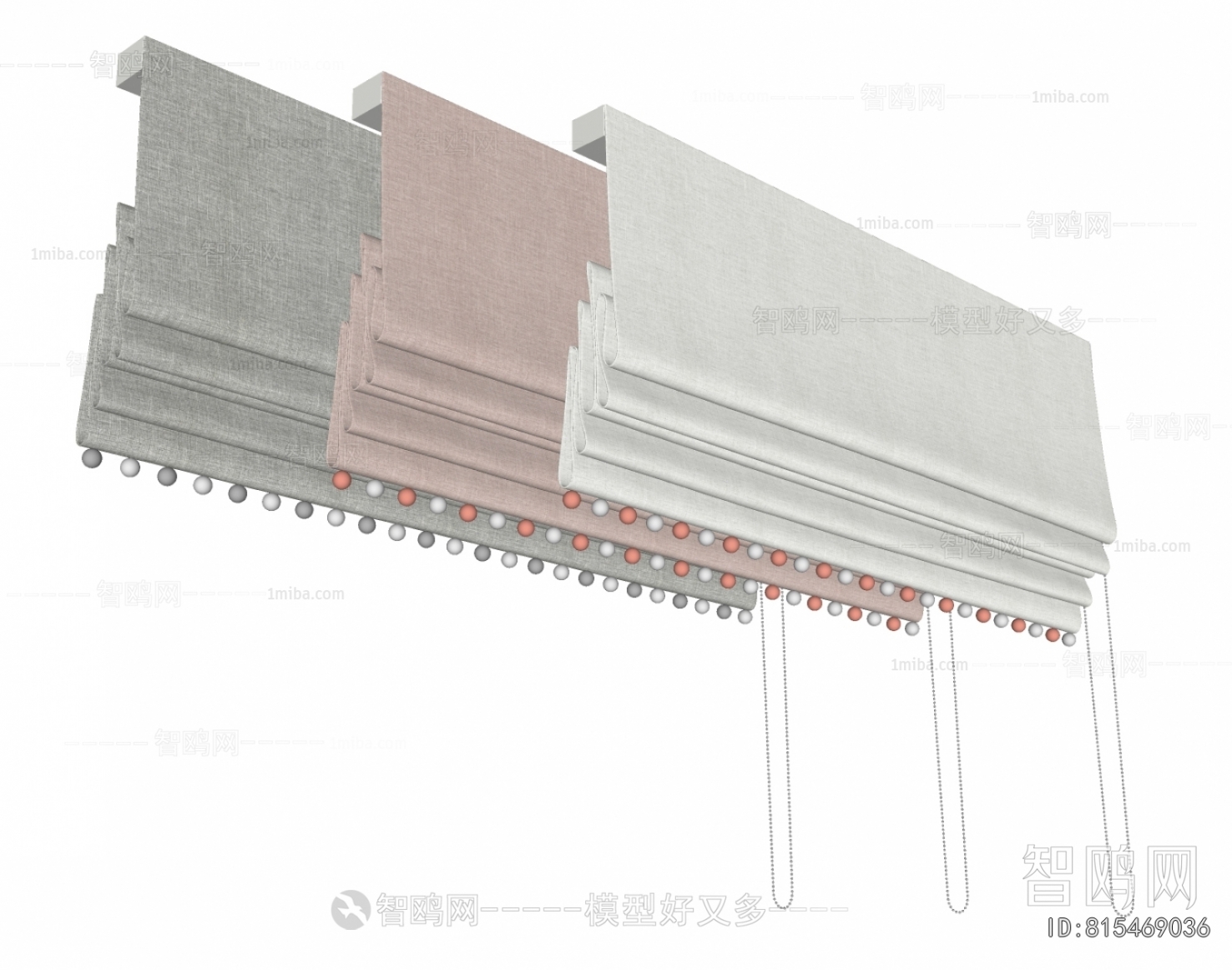 现代布艺卷帘组合