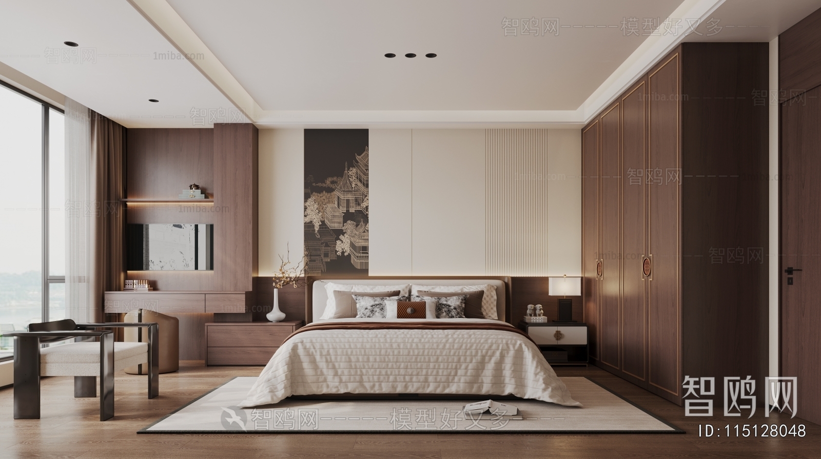 New Chinese Style Bedroom