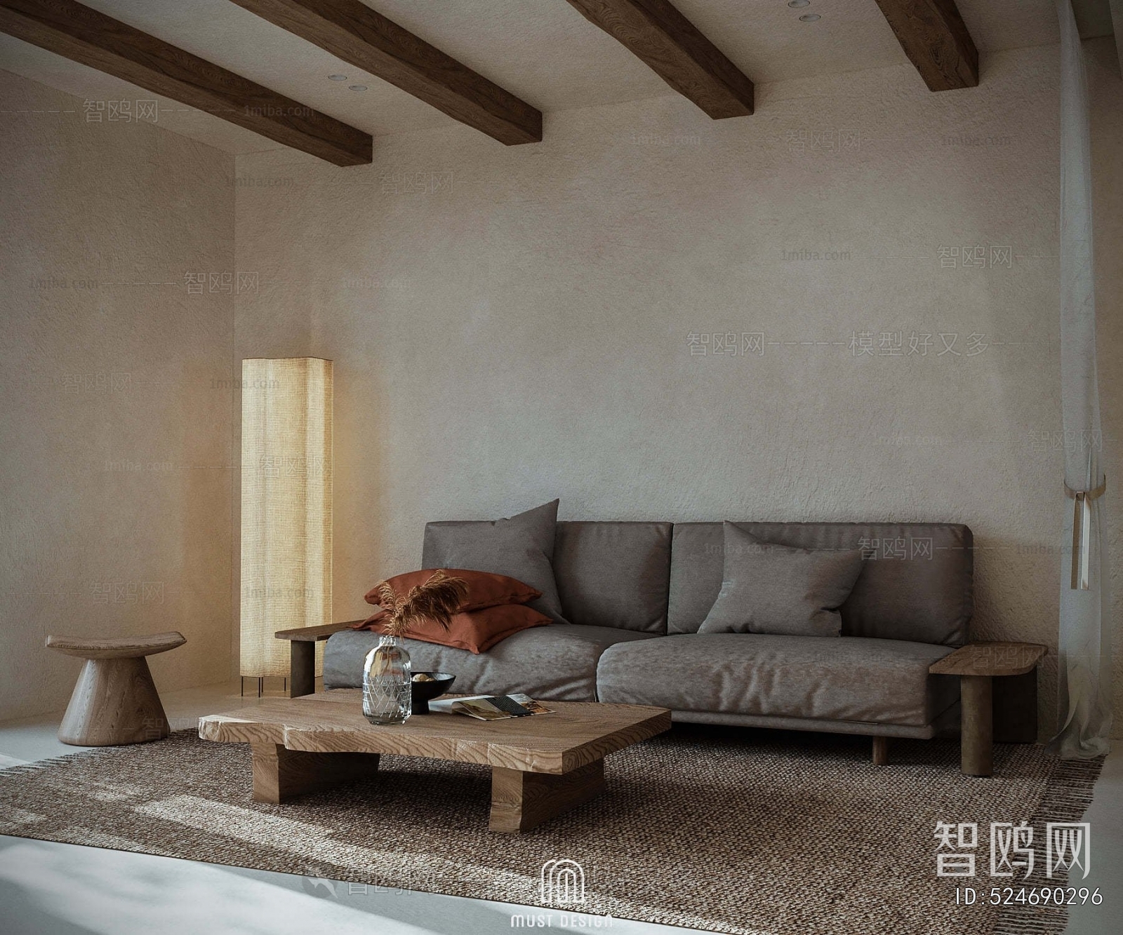 Wabi-sabi Style A Living Room