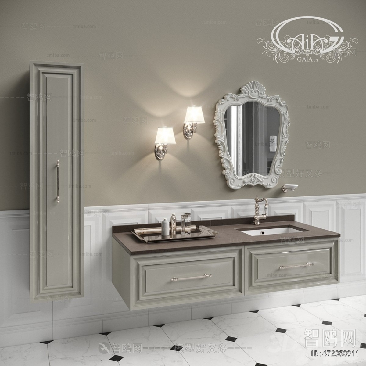 Simple European Style Bathroom Cabinet