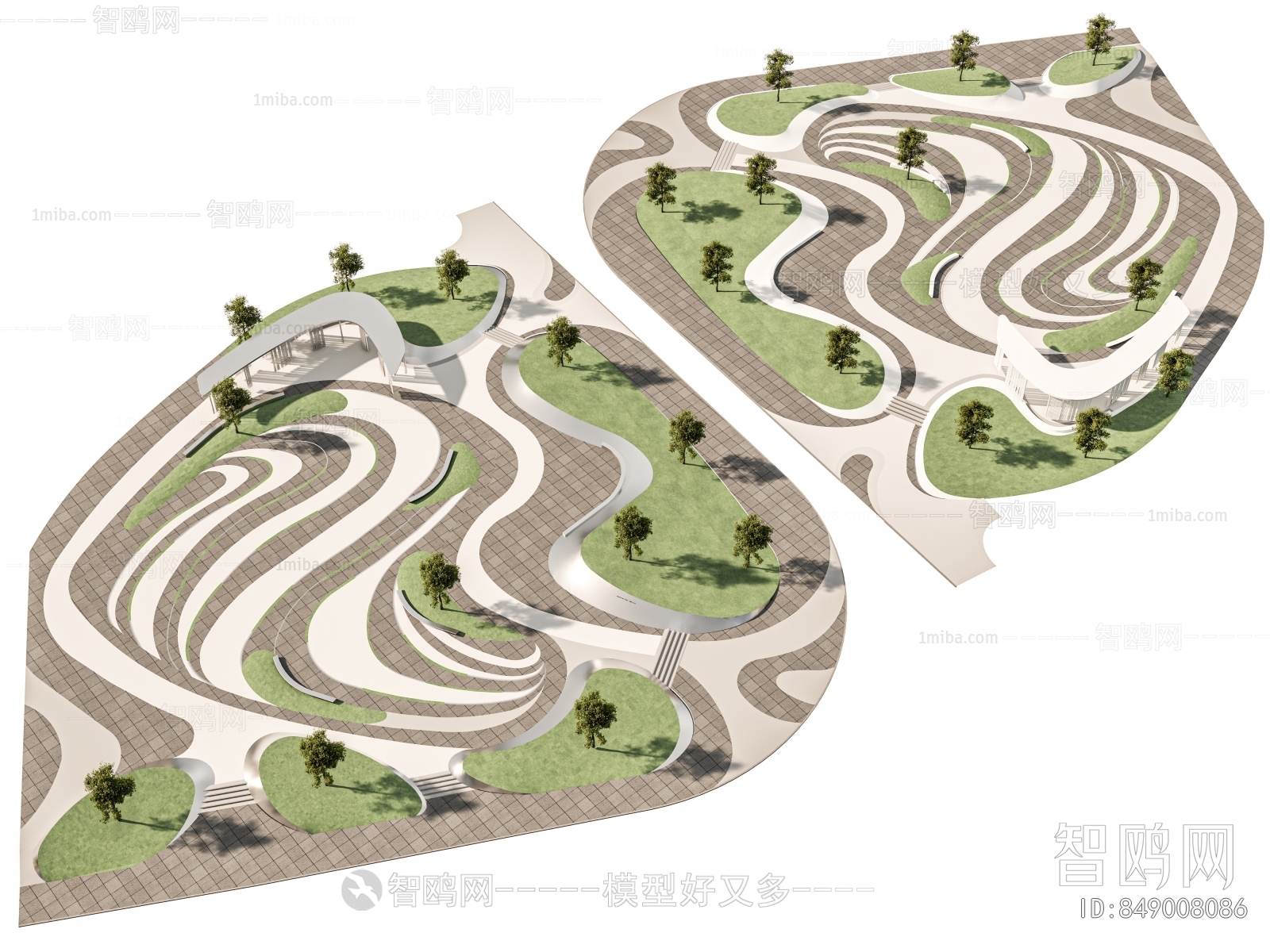 Modern Park Landscape