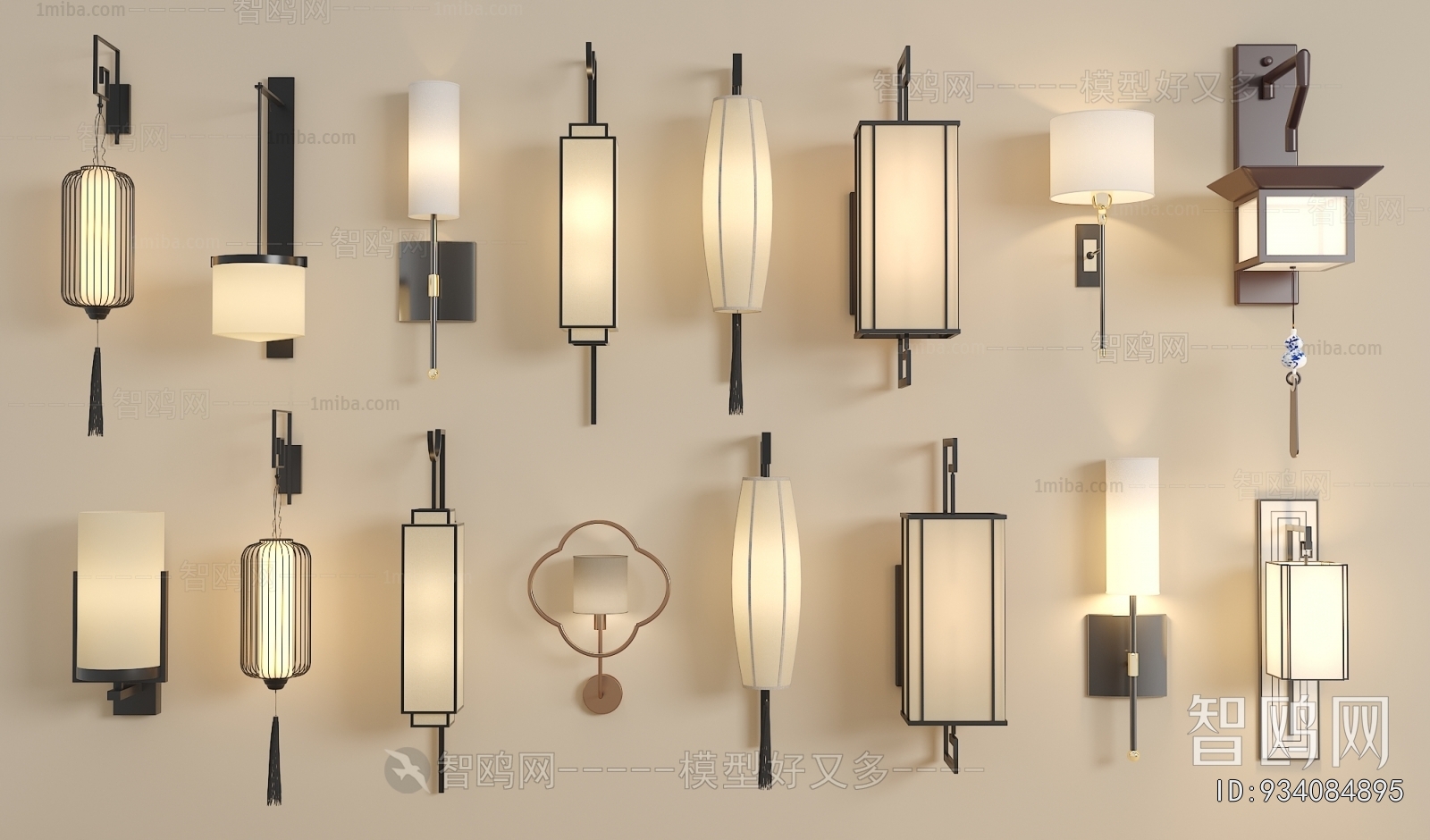 New Chinese Style Wall Lamp