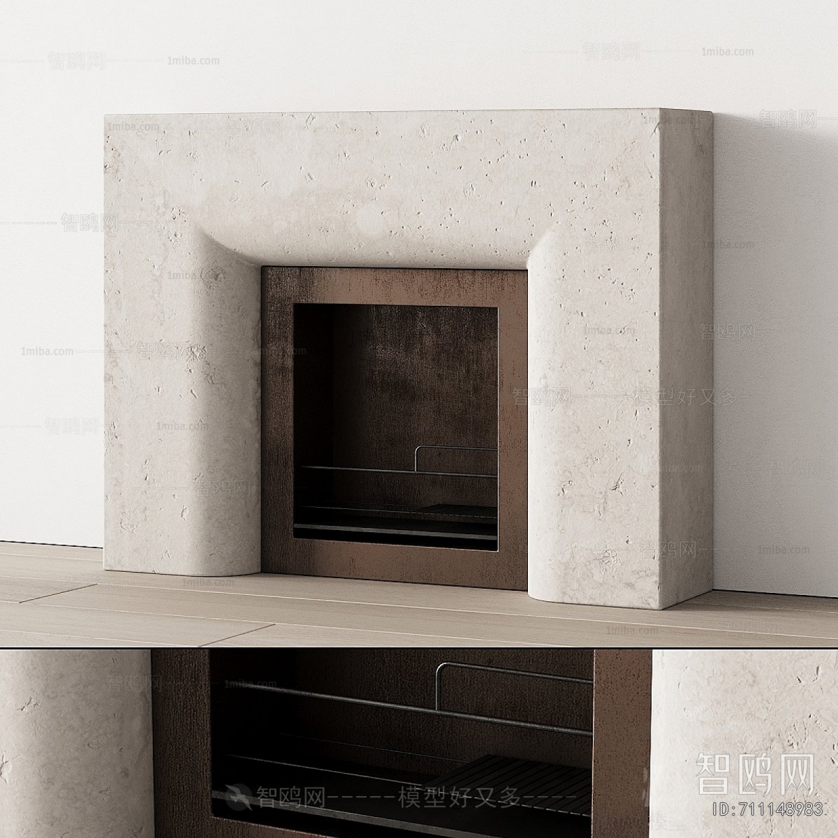 Wabi-sabi Style Fireplace