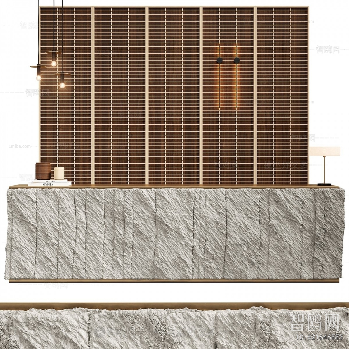 Wabi-sabi Style Reception Desk