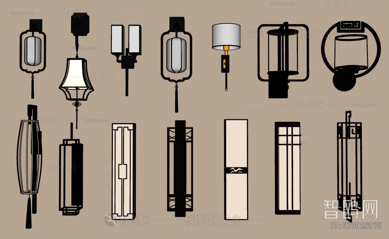 New Chinese Style Wall Lamp