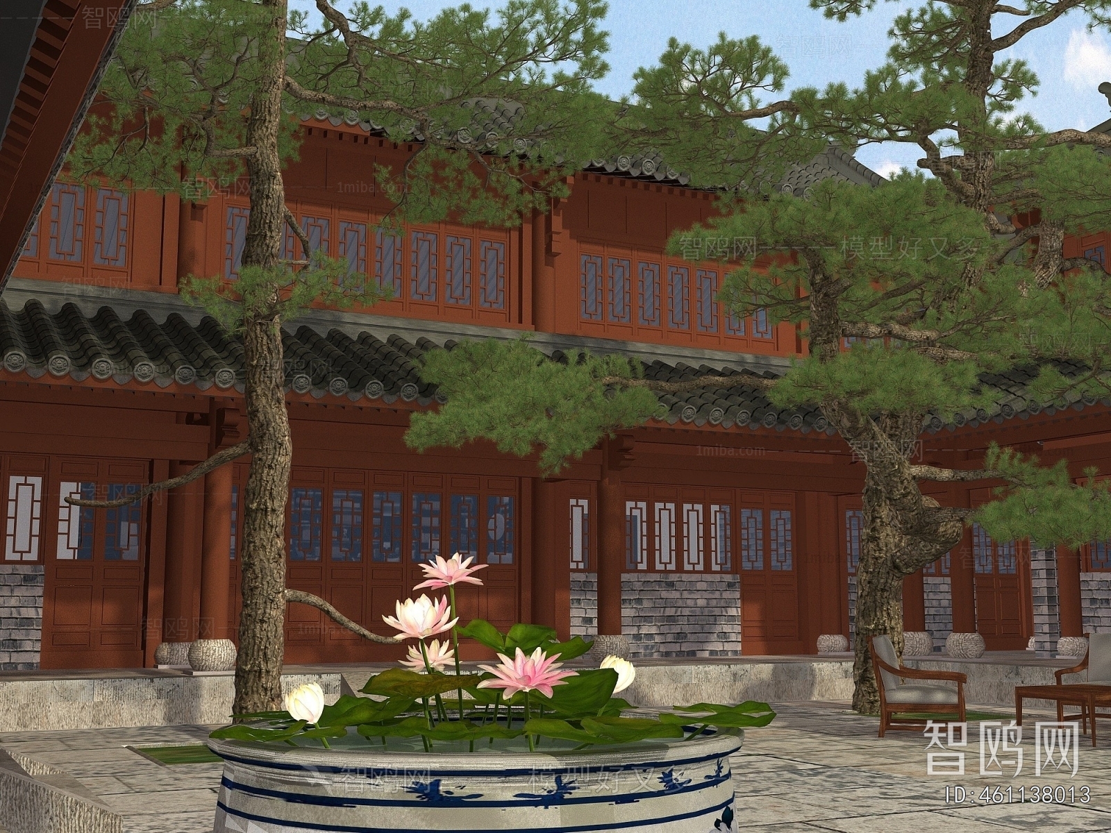 New Chinese Style Courtyard/landscape