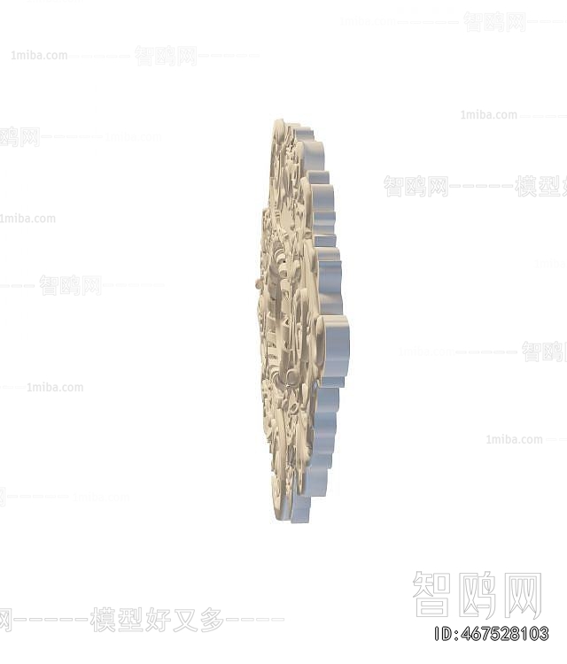 European Style Plaster Carved Top Plate