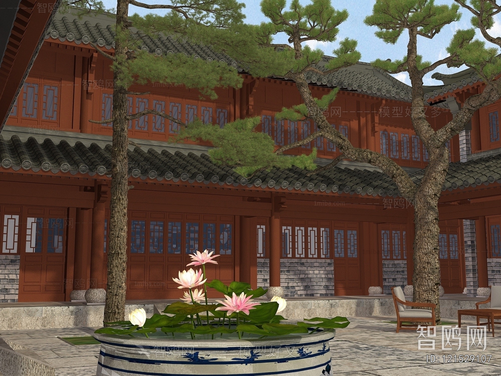 New Chinese Style Courtyard/landscape