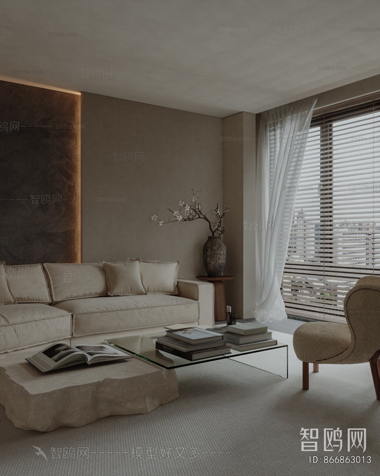 Wabi-sabi Style A Living Room