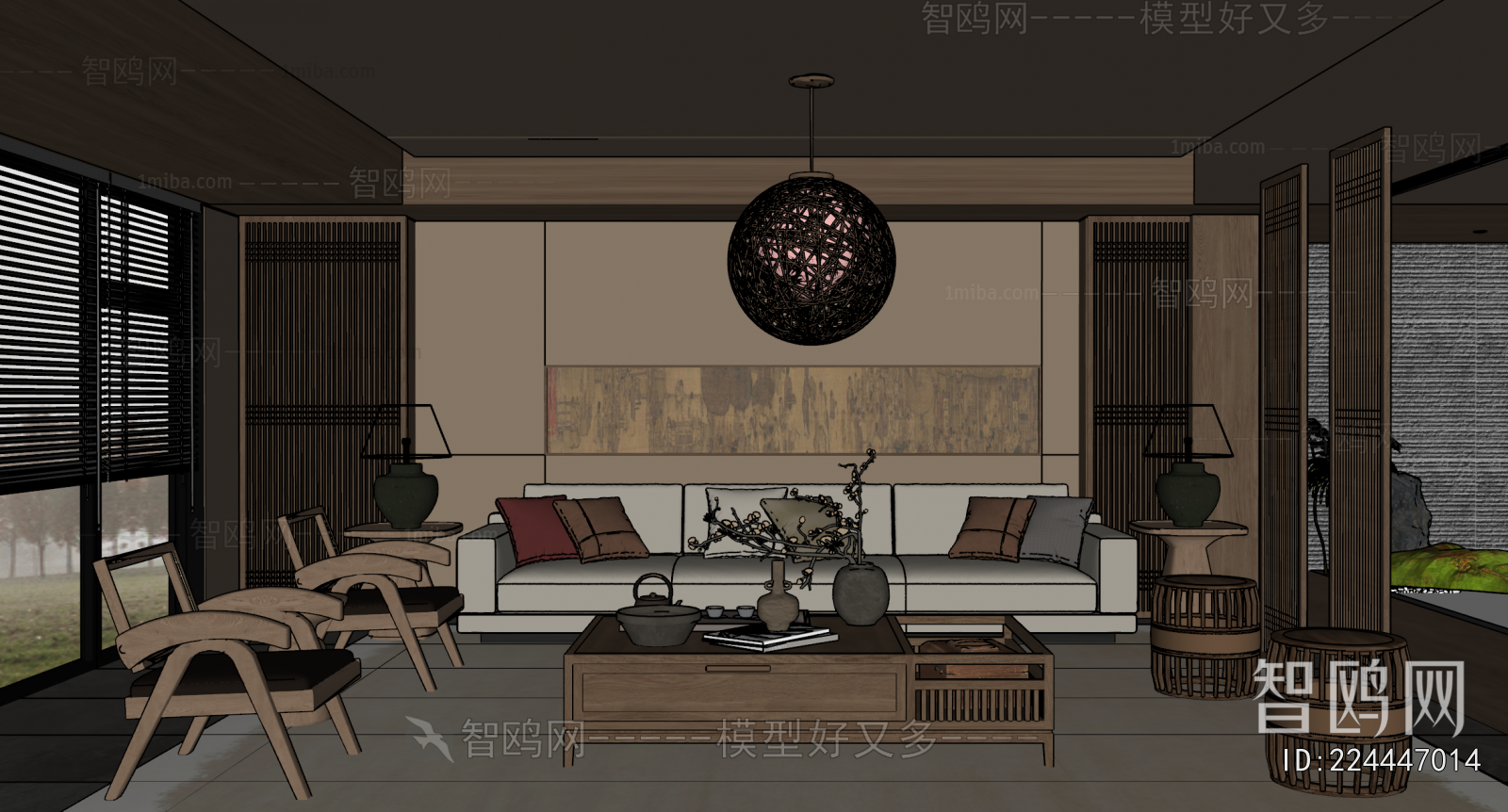 新中式宋式风客厅