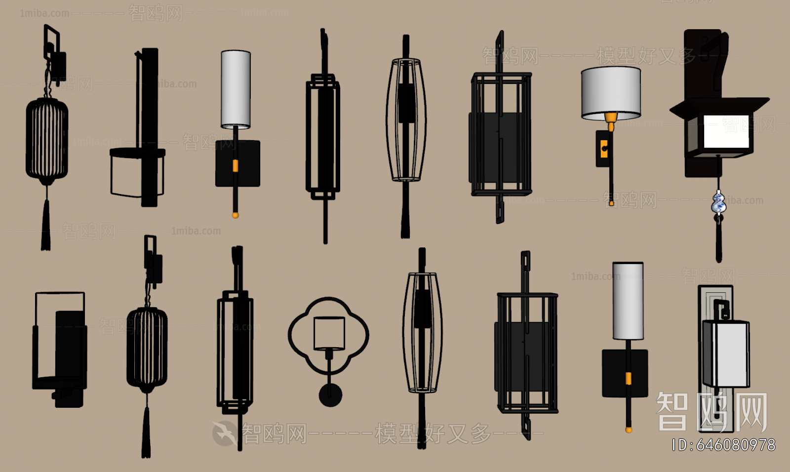 New Chinese Style Wall Lamp