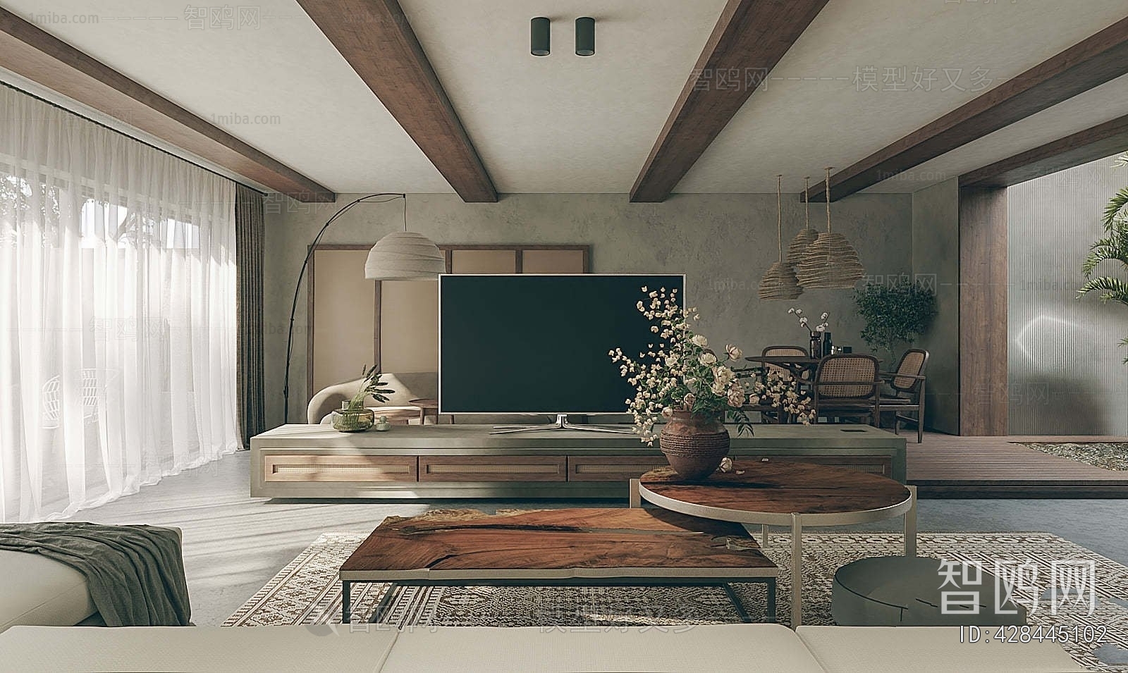 Wabi-sabi Style A Living Room