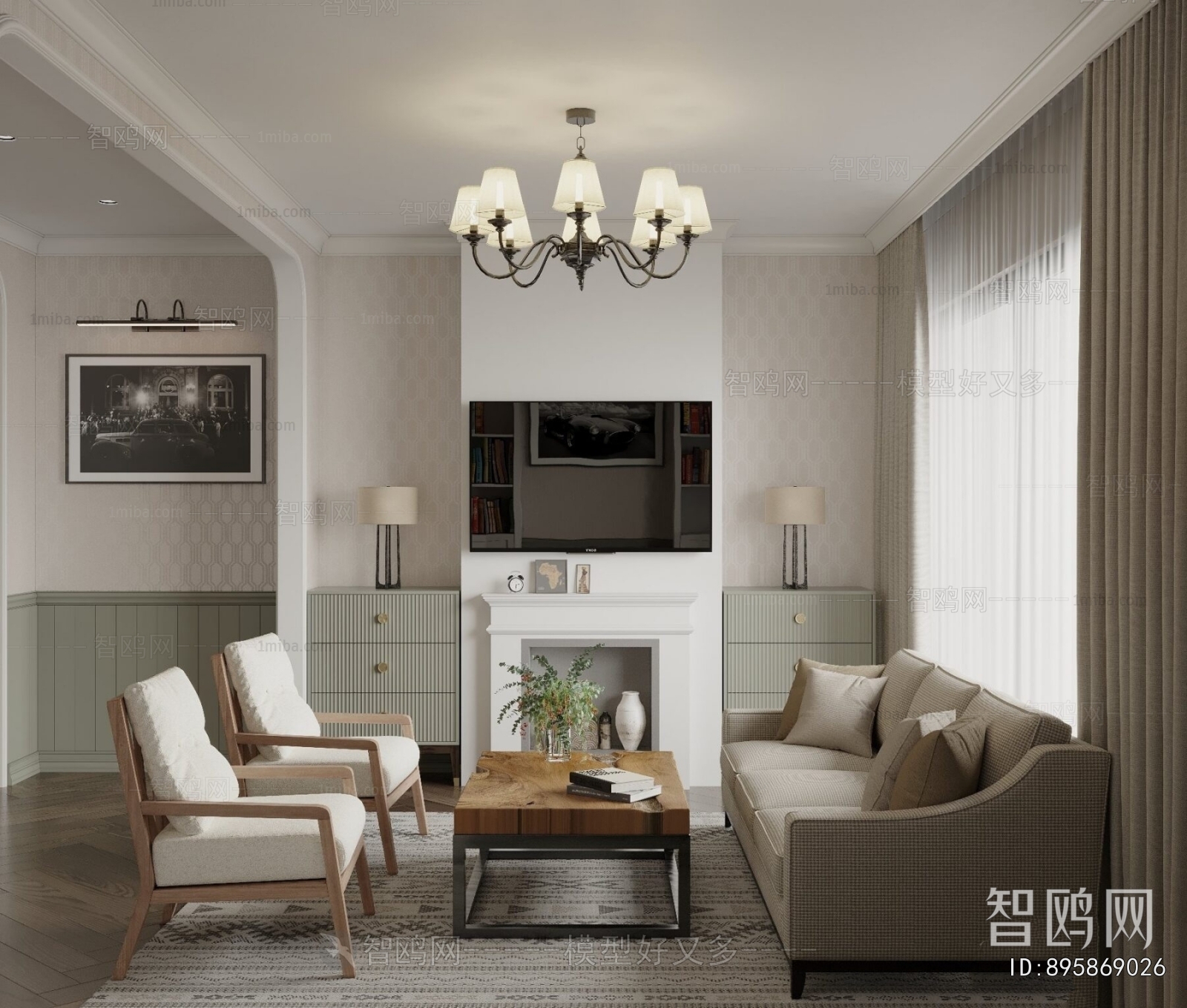 American Style A Living Room